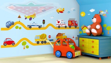 Matricák autók - város - óriás készlet 2,5 m2-Raktáron