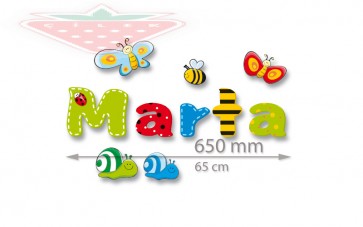 Betűk a gyermek nevével - minta Nr.07 rét