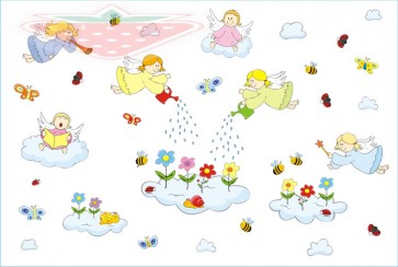 Matricák angyalok - nagy készlet 1,6m2