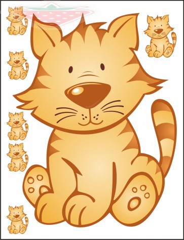 Matricák kiskedvencek - cica 0,5m2