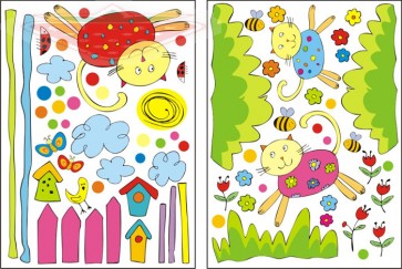 Matricák cicák  - óriás készlet 2,4m2