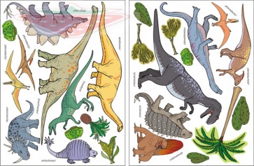 Matricák dínók c2 - óriás készlet 2,4m2