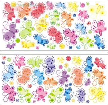 Matricák pillangók - közepes készlet 1m2