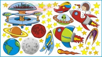 Matricák kozmosz - mini készlet 0,3m2