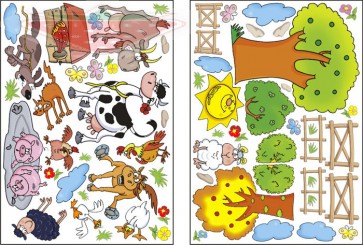 Matricák vidám udvar - kis készlet 0,5m2