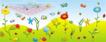 Matricák virágok - óriás készlet 2,4m2